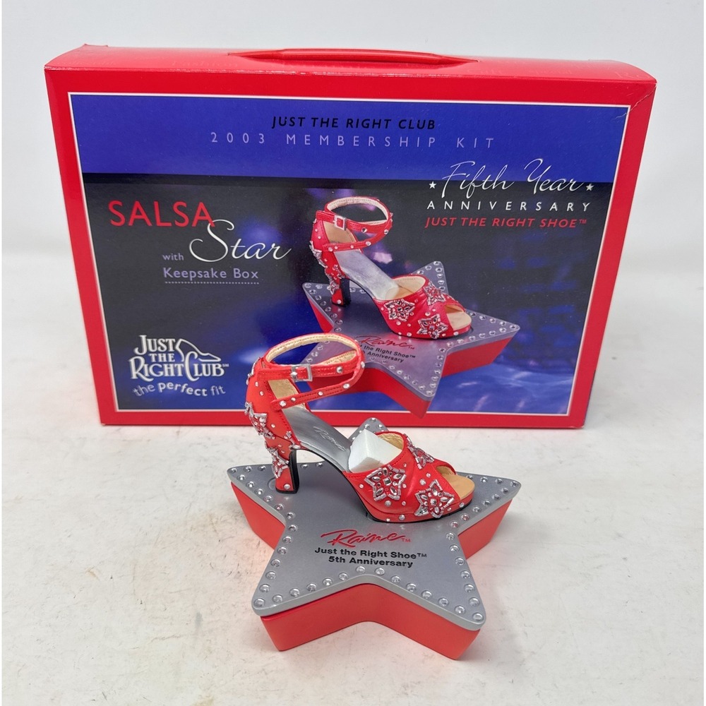 2003 Just the Right Shoe Raine Salsa Star w/ Keepsake Box